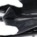 CELINE Shoulder Bag Leather Black Gold Auth BA3418-19