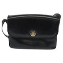 CELINE Shoulder Bag Leather Black Gold Auth BA3418-2