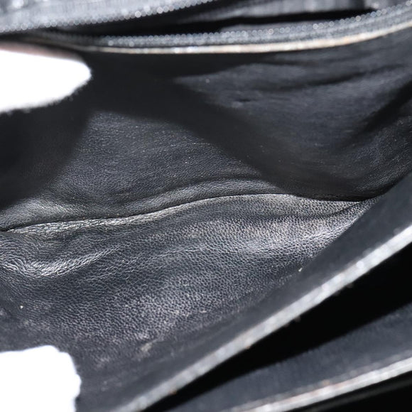 CELINE Shoulder Bag Leather Black Gold Auth BA3418