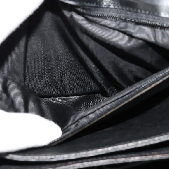 CELINE Shoulder Bag Leather Black Gold Auth BA3418