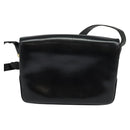 CELINE Shoulder Bag Leather Black Gold Auth BA3418-3