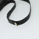 CELINE Shoulder Bag Leather Black Gold Auth BA3418-7
