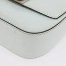 CELINE Shoulder Bag Leather Peppermint Silver Auth BA3419-9