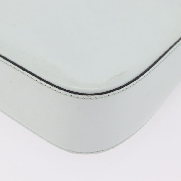 CELINE Shoulder Bag Leather Peppermint Silver Auth BA3419
