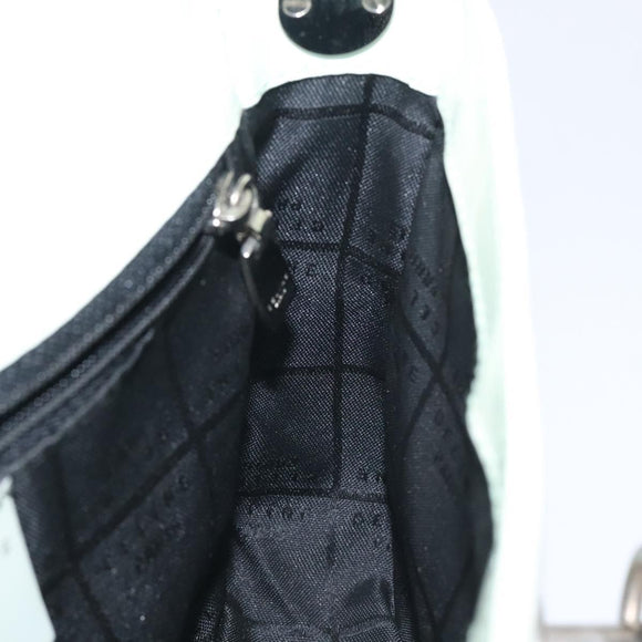 CELINE Shoulder Bag Leather Peppermint Silver Auth BA3419