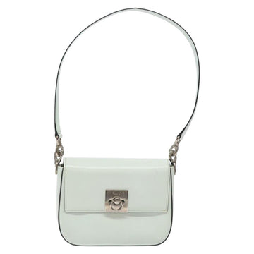 CELINE Shoulder Bag Leather Peppermint Silver Auth BA3419 - 0