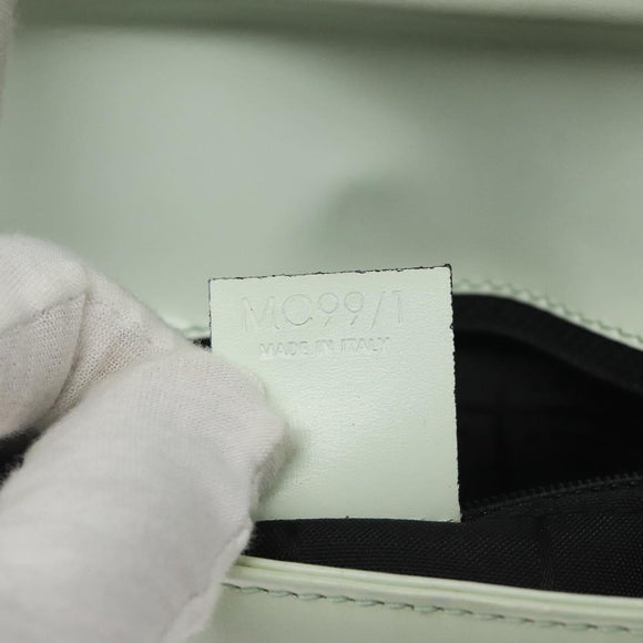 CELINE Shoulder Bag Leather Peppermint Silver Auth BA3419