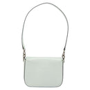 CELINE Shoulder Bag Leather Peppermint Silver Auth BA3419-2