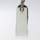 CELINE Shoulder Bag Leather Peppermint Silver Auth BA3419-5