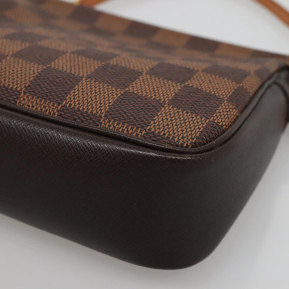 LOUIS VUITTON Damier Ebene Trousse Makeup Pouch N51982 LV Auth BA3421