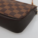 LOUIS VUITTON Damier Ebene Trousse Makeup Pouch N51982 LV Auth BA3421-15