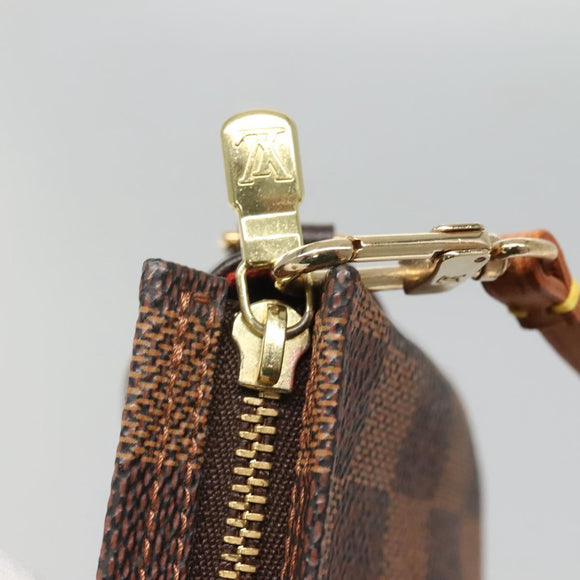 LOUIS VUITTON Damier Ebene Trousse Makeup Pouch N51982 LV Auth BA3421