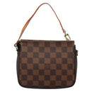 LOUIS VUITTON Damier Ebene Trousse Makeup Pouch N51982 LV Auth BA3421-2