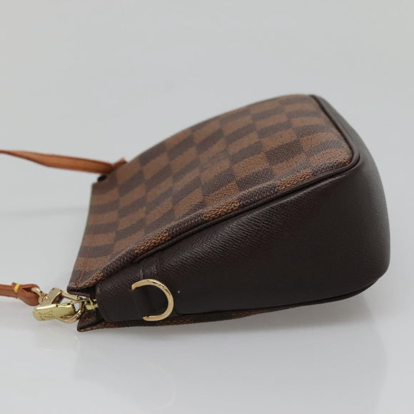 LOUIS VUITTON Damier Ebene Trousse Makeup Pouch N51982 LV Auth BA3421