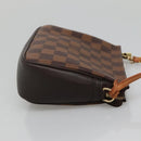 LOUIS VUITTON Damier Ebene Trousse Makeup Pouch N51982 LV Auth BA3421-4