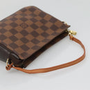 LOUIS VUITTON Damier Ebene Trousse Makeup Pouch N51982 LV Auth BA3421-7