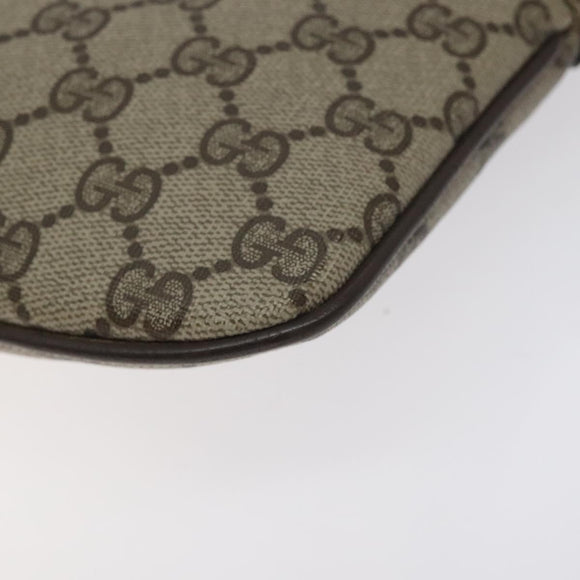 GUCCI GG Supreme Web Sherry Line Shoulder Bag PVC Beige 004 02 047 Auth BA3428