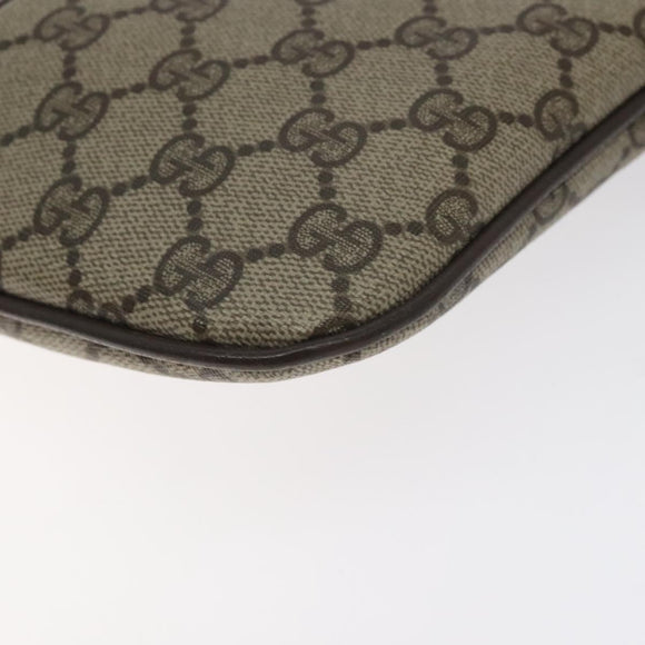 GUCCI GG Supreme Web Sherry Line Shoulder Bag PVC Beige 004 02 047 Auth BA3428