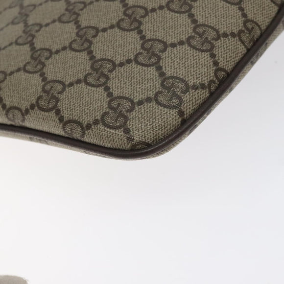 GUCCI GG Supreme Web Sherry Line Shoulder Bag PVC Beige 004 02 047 Auth BA3428