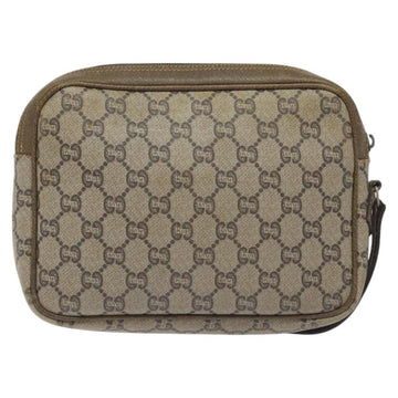 GUCCI GG Plus Supreme Clutch Bag PVC Beige Auth BA3430 - 0