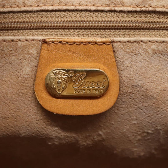 GUCCI Micro GG Supreme Hand Bag PVC Beige Gold 000 39 0030 Auth BA3431