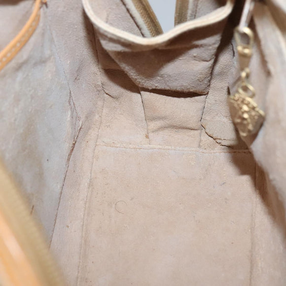 GUCCI Micro GG Supreme Hand Bag PVC Beige Gold 000 39 0030 Auth BA3431