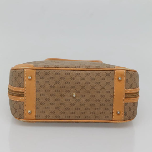 GUCCI Micro GG Supreme Hand Bag PVC Beige Gold 000 39 0030 Auth BA3431