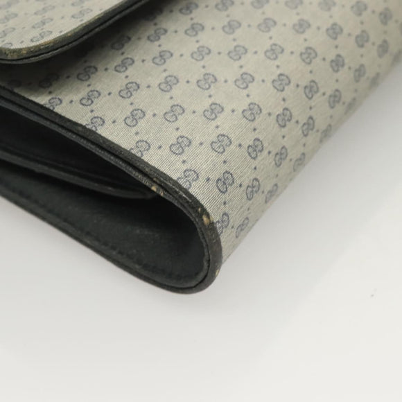 GUCCI Micro GG Supreme Shoulder Bag PVC Navy Gold 89 02 050 Auth BA3432