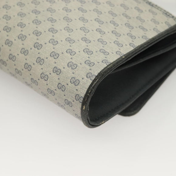 GUCCI Micro GG Supreme Shoulder Bag PVC Navy Gold 89 02 050 Auth BA3432