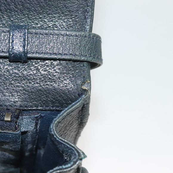 GUCCI Micro GG Supreme Shoulder Bag PVC Navy Gold 89 02 050 Auth BA3432