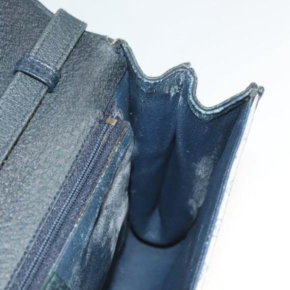 GUCCI Micro GG Supreme Shoulder Bag PVC Navy Gold 89 02 050 Auth BA3432