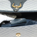 GUCCI Micro GG Supreme Shoulder Bag PVC Navy Gold 89 02 050 Auth BA3432-12