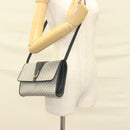 GUCCI Micro GG Supreme Shoulder Bag PVC Navy Gold 89 02 050 Auth BA3432-25