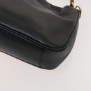 GUCCI Bamboo Hand Bag Leather 2way Navy Gold 001 3444 1638 Auth BA3439-9