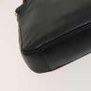 GUCCI Bamboo Hand Bag Leather 2way Navy Gold 001 3444 1638 Auth BA3439-14