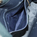 GUCCI Bamboo Hand Bag Leather 2way Navy Gold 001 3444 1638 Auth BA3439-11