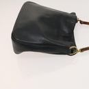 GUCCI Bamboo Hand Bag Leather 2way Navy Gold 001 3444 1638 Auth BA3439-3