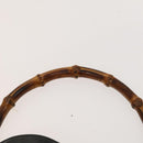 GUCCI Bamboo Hand Bag Leather 2way Navy Gold 001 3444 1638 Auth BA3439-8