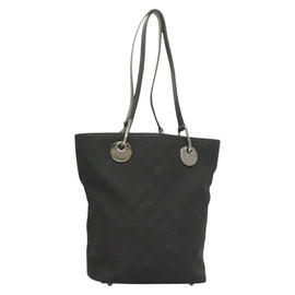 GUCCI GG Canvas Tote Bag Black 120840 Auth BA3441