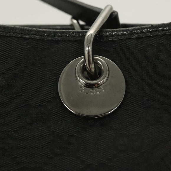 GUCCI GG Canvas Tote Bag Black 120840 Auth BA3441