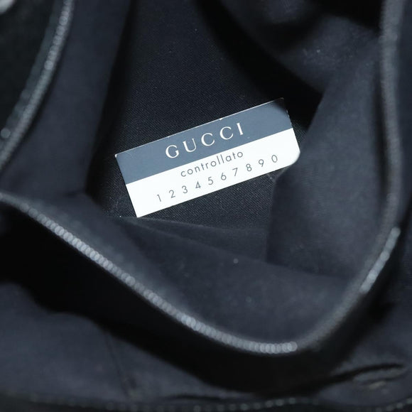 GUCCI GG Canvas Tote Bag Black 120840 Auth BA3441