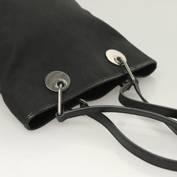 GUCCI GG Canvas Tote Bag Black 120840 Auth BA3441