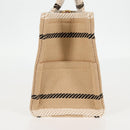 CELINE Triomphe Small Cabas Tice Tote Bag Canvas Beige Gold Auth BA3442SM-4