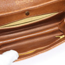 Christian Dior Shoulder Bag Leather Beige Gold Auth BA3445-16