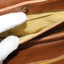 Christian Dior Shoulder Bag Leather Beige Gold Auth BA3445-19