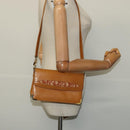 Christian Dior Shoulder Bag Leather Beige Gold Auth BA3445-21