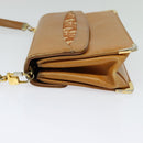 Christian Dior Shoulder Bag Leather Beige Gold Auth BA3445-4