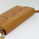 Christian Dior Shoulder Bag Leather Beige Gold Auth BA3445-6