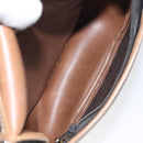 Christian Dior Honeycomb Canvas Shoulder Bag PVC Leather Black Gold Auth BA3446-16