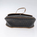 Christian Dior Honeycomb Canvas Shoulder Bag PVC Leather Black Gold Auth BA3446-9